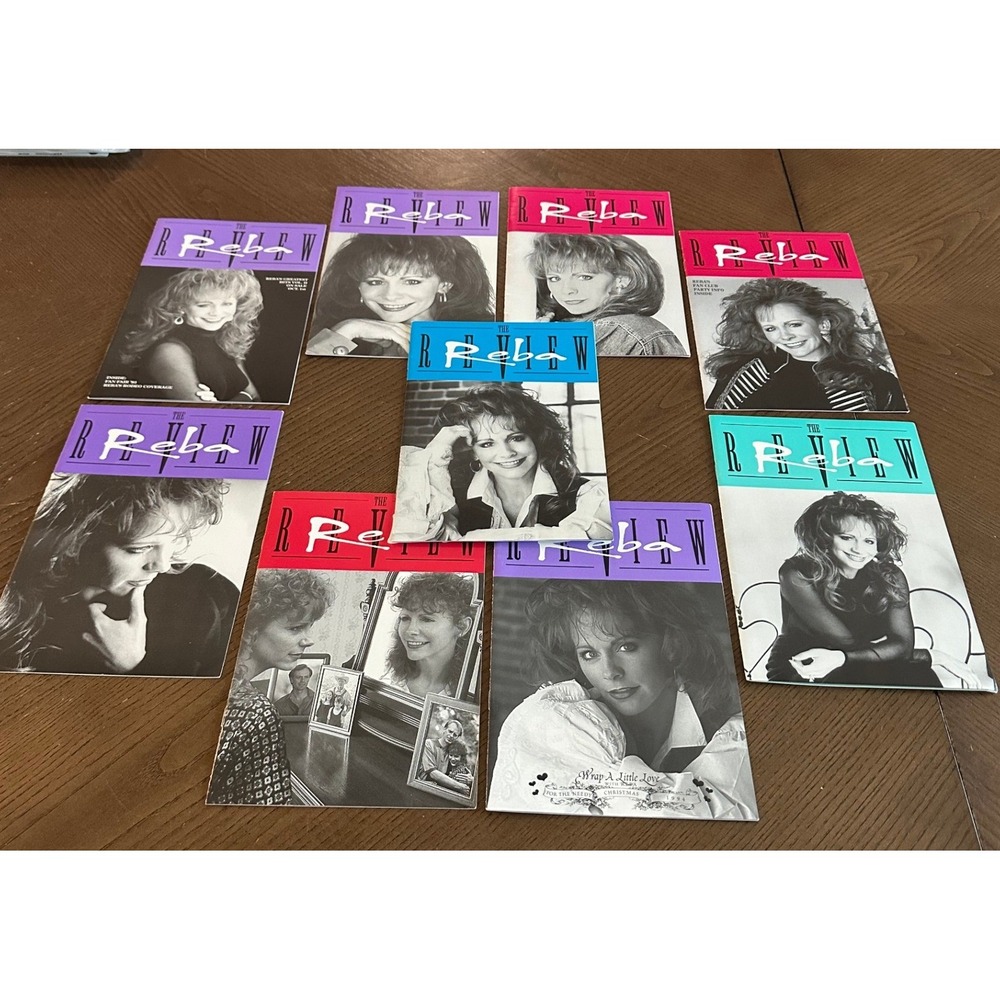 Vintage Reba McEntire The Reba Review Fan Club Magazine Lot 9 Issues 1990s Music